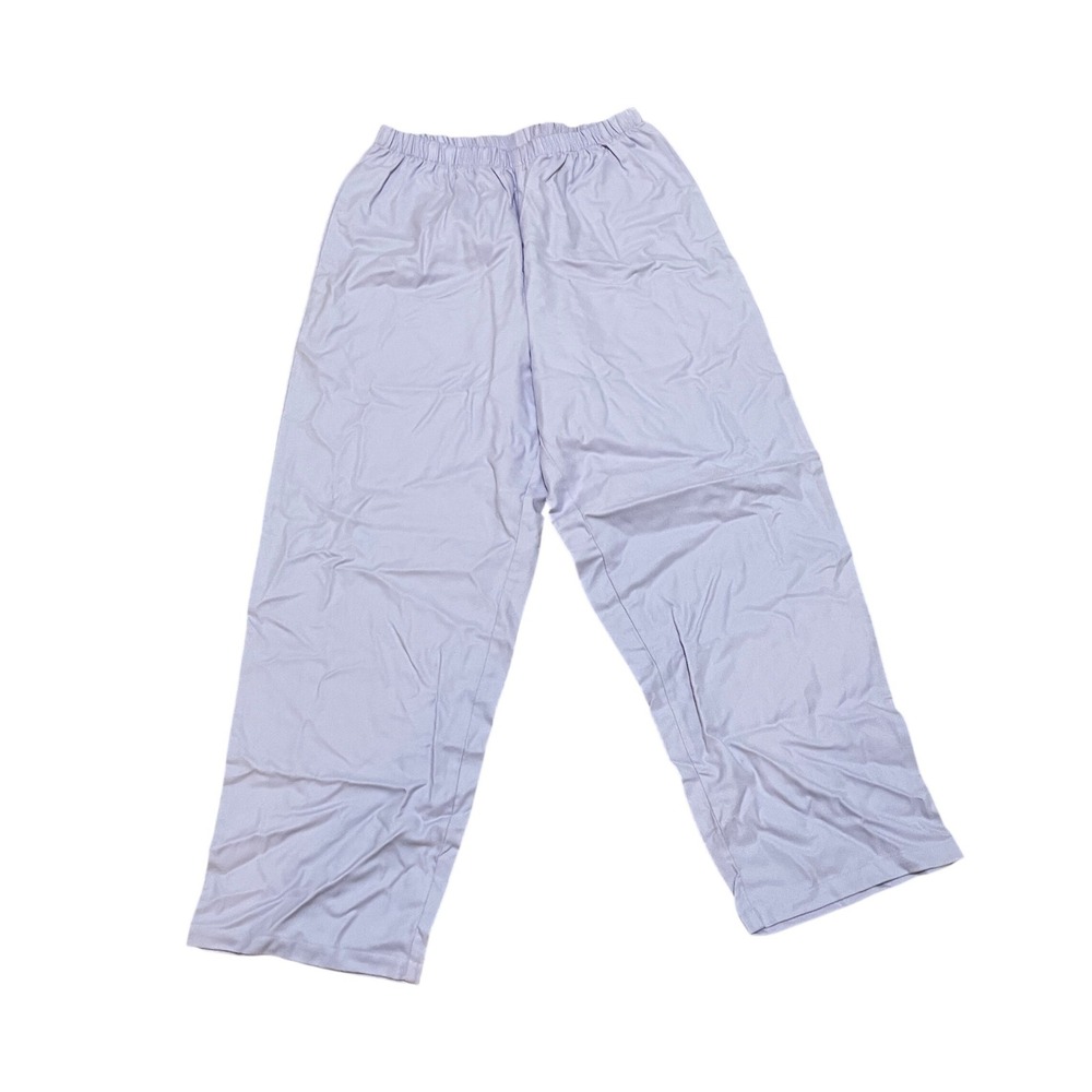 LL Bean Women's SM Petite Lavender Purple 100% Cotton Elastic Waist Pull on Pant
